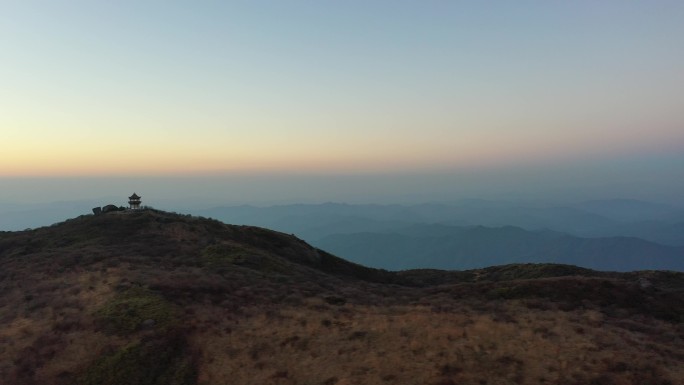 航拍湖南长沙浏阳大围山景区