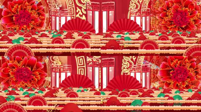 宽屏震撼大气春晚开场舞大舞台背景音乐素材