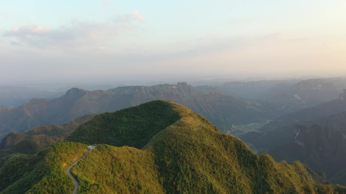 航拍湖南湘西保靖县吕洞山