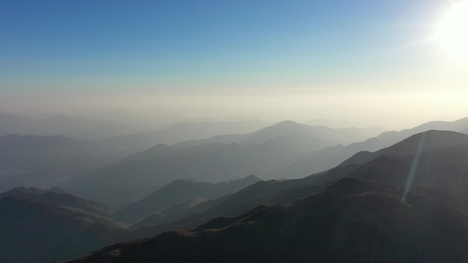 航拍湖南长沙浏阳大围山景区