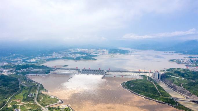 湖北宜昌三峡大坝延时