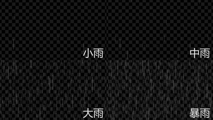 4款下雨特效素材【带Alpha通道】