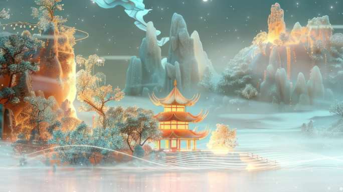国潮山水 意境古风山水 唯美中国风山水3