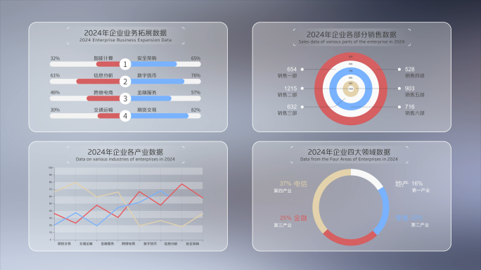 4K简洁 科技 数据 图表 信息表格