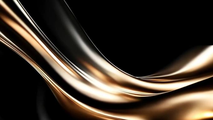 鎏金流体 金色金属质感背景素材