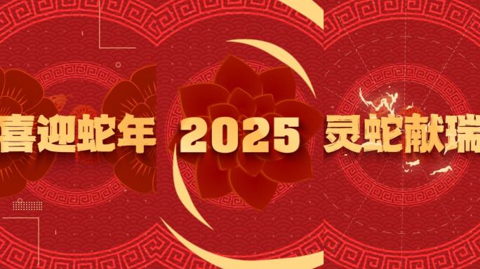 2025新年快闪 竖版蛇年祝福快闪(金）