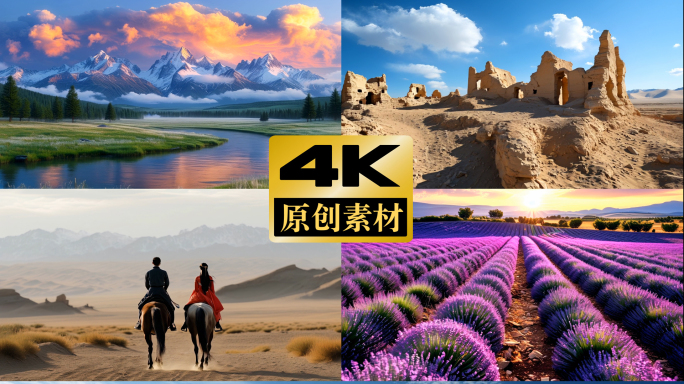 可可托海的牧羊人大美新疆视频素材