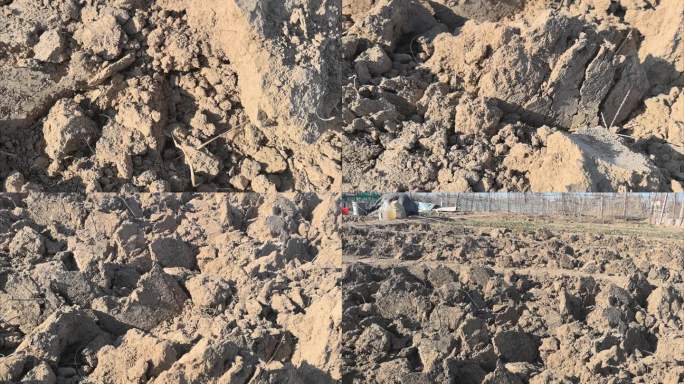 冬天翻地土地翻耕土壤