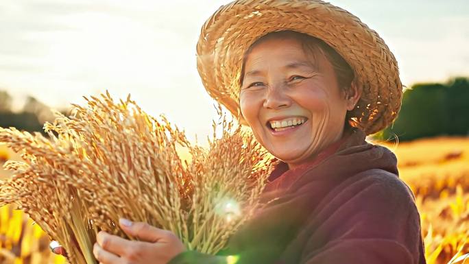 农业水稻粮食小麦大米稻田丰收农村乡村农场