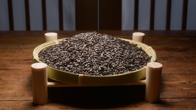 黑米 创意展示 五谷杂粮 微距特写 粗粮