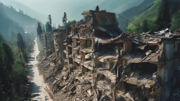 「有版权」地震废墟合集4K