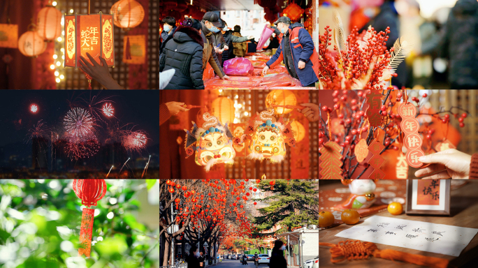 2025新年元旦蛇年春节跨年年货新年氛围