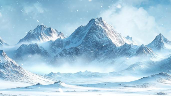 8K雪山背景