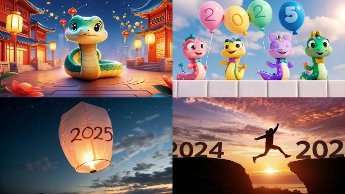 2025元旦 春节 蛇年素材