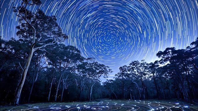 星云星空延时银河星轨北极光流星雨ai素材