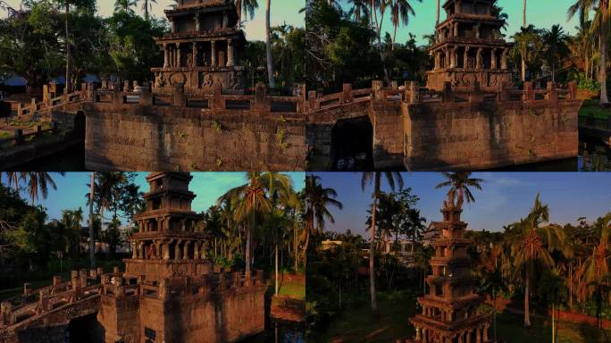 海南澄迈姐妹塔航拍视频素材009