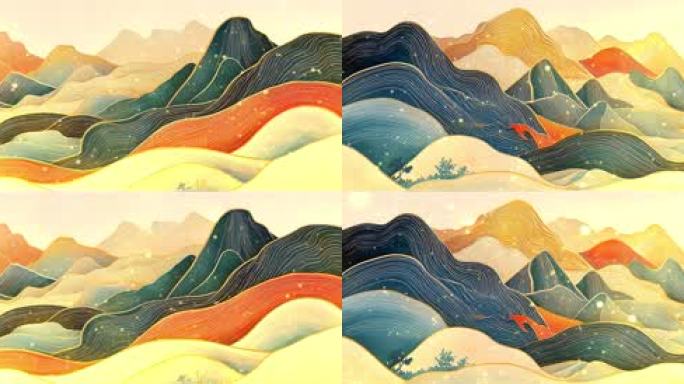 国风宽屏舞台背景（10K分辨率）