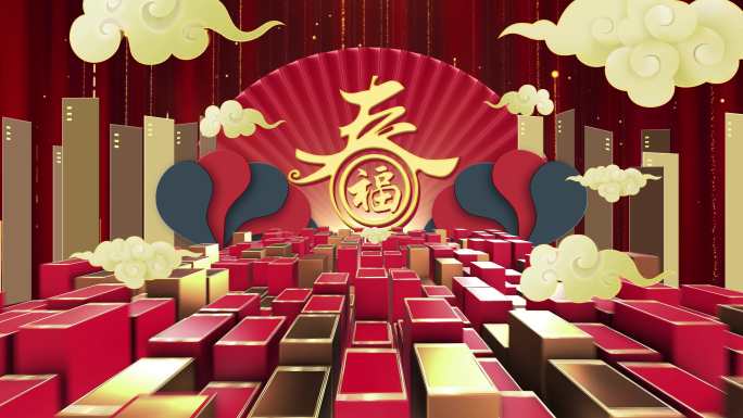 2025蛇年春节片头视频素材