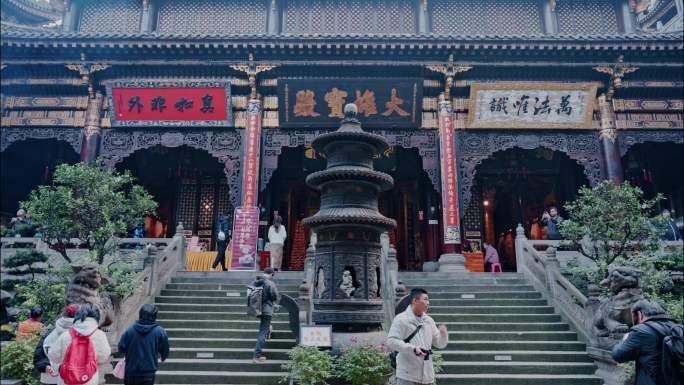 4K实拍重庆罗汉寺