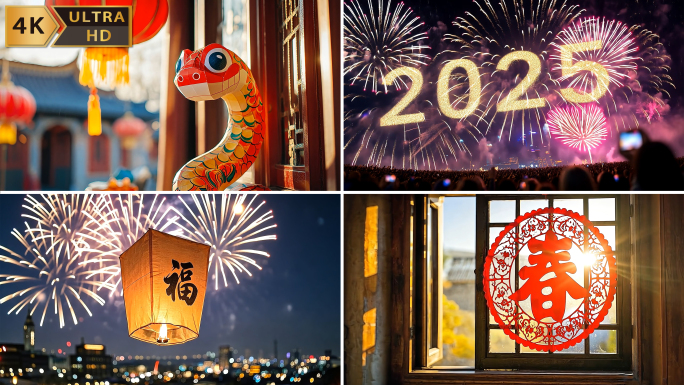 2025蛇年春节新年合集 春节过年新年