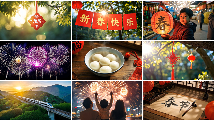 2025蛇年春节新年合集 春节过年新年