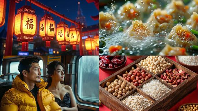 2025年新春春节回家过年新年喜庆ai素