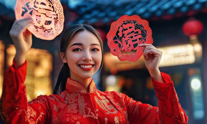 剪纸窗花喜庆新春传统民间手艺非遗剪纸工艺