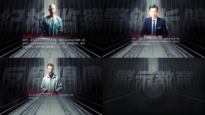 悬疑反腐警示人物包装ae模板