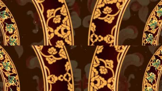 金色花纹旋转