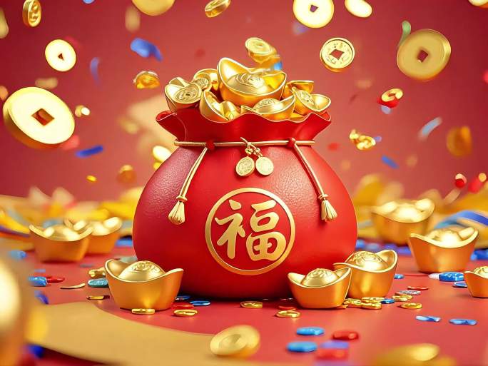 原创初五迎财神福袋微信朋友圈小视频
