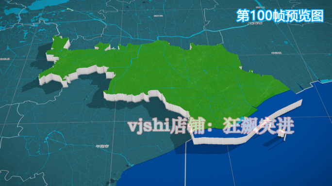 金山区地图三维立体地形山脉河流暗色写实