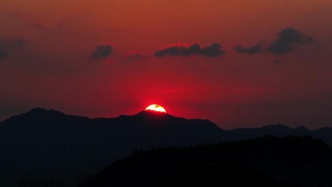 日出 太阳 延时日出 清晨 红日