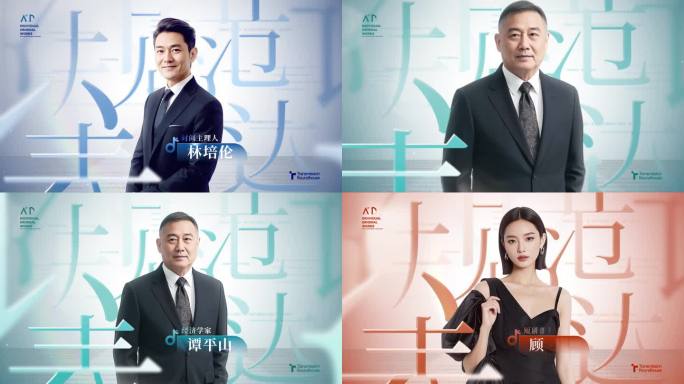 高端简洁文化汉字人物背景介绍访谈人物模版