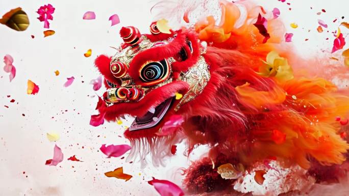 春节开业舞狮新年喜庆