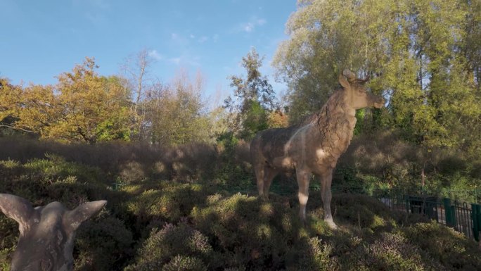 水晶宫公园的动物雕塑