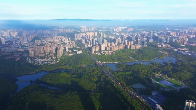观山湖观山东路观山大桥航拍