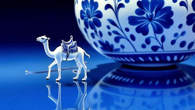 青花瓷器与骆驼丝绸之路