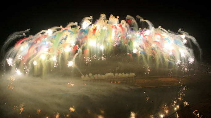 FPV航拍烟花秀  新年焰火  浏阳新年