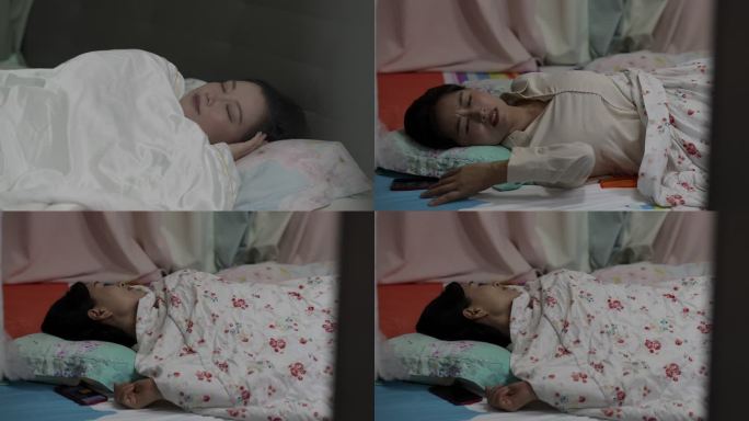 失眠睡不着 中年女