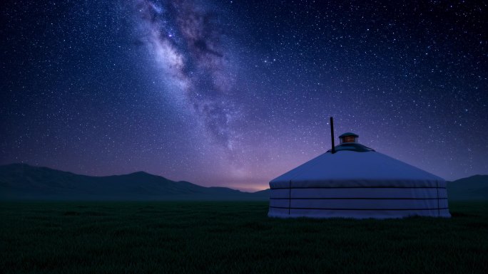 草原夜晚、草原夜色视频素材