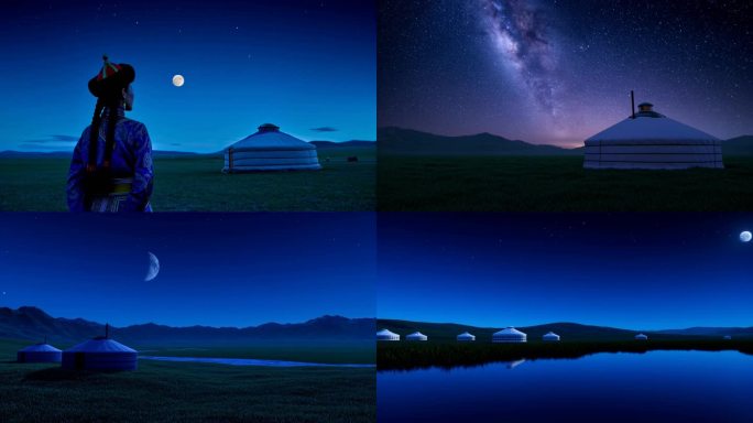 草原夜晚、草原夜色视频素材