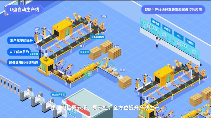AE智慧2.5D全自动机械加工2D动画