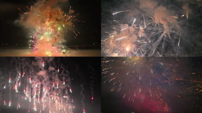 浏阳烟花秀震撼近景24年12月28日