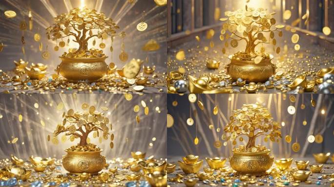 4K黄金树招财树发财树合集