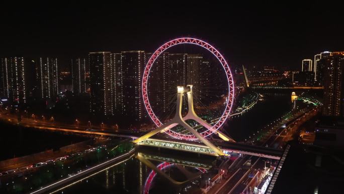 延时   夜景  天津夜景 天津之眼