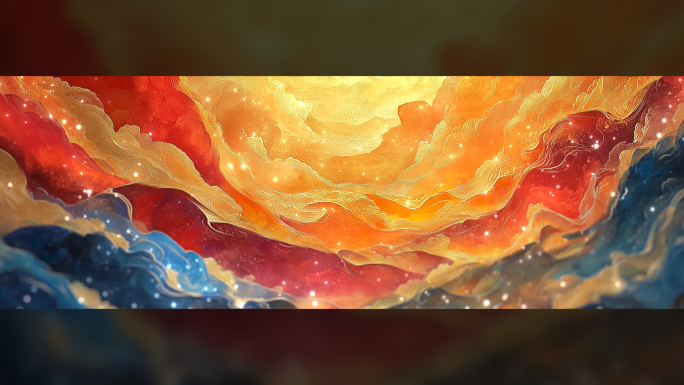 【6K】国风祥云敦煌舞蹈宽屏背景 05