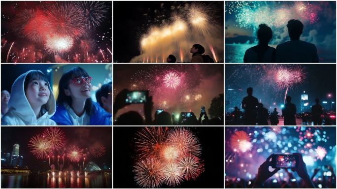 烟花烟火华丽烟花升格新年新春2025蛇年