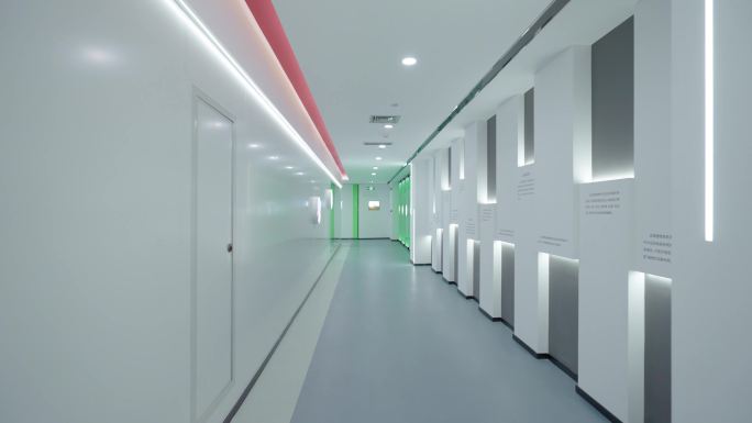 生物科技公司 深邃的办公区走廊