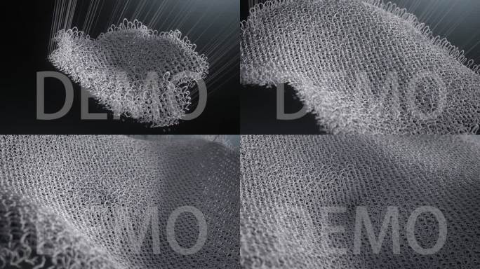 布料丝绸纺织生长C4D工程_A01