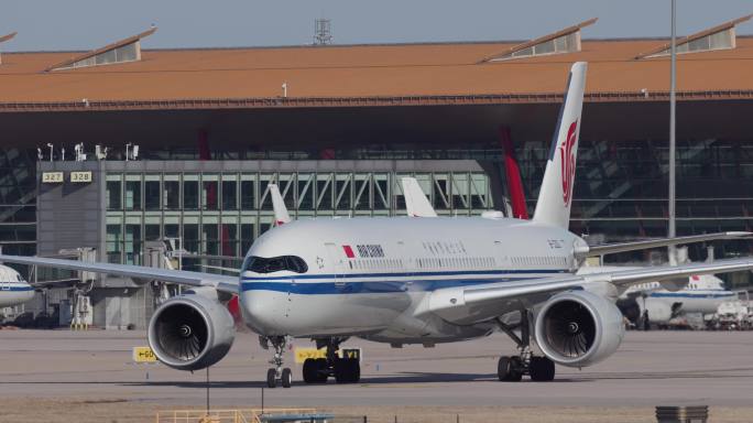 首都机场飞机空客airbus-a350